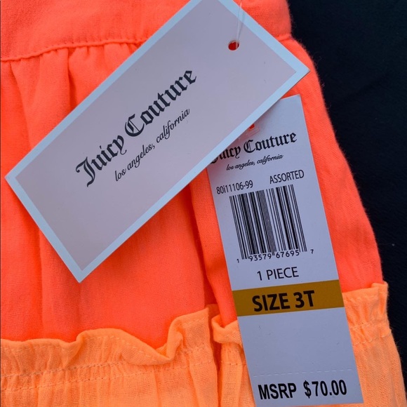 Juicy Couture NWT Girls Summer Cotton Neon Dress - Picture 6 of 8